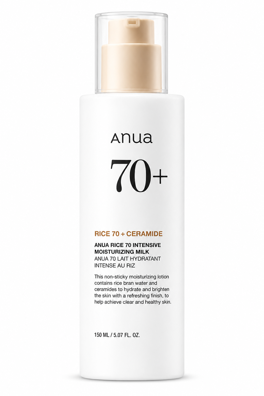 ANUA Rice 70 Intensive Moisturizing Milk 150ml - Korean moisturizing emulsion