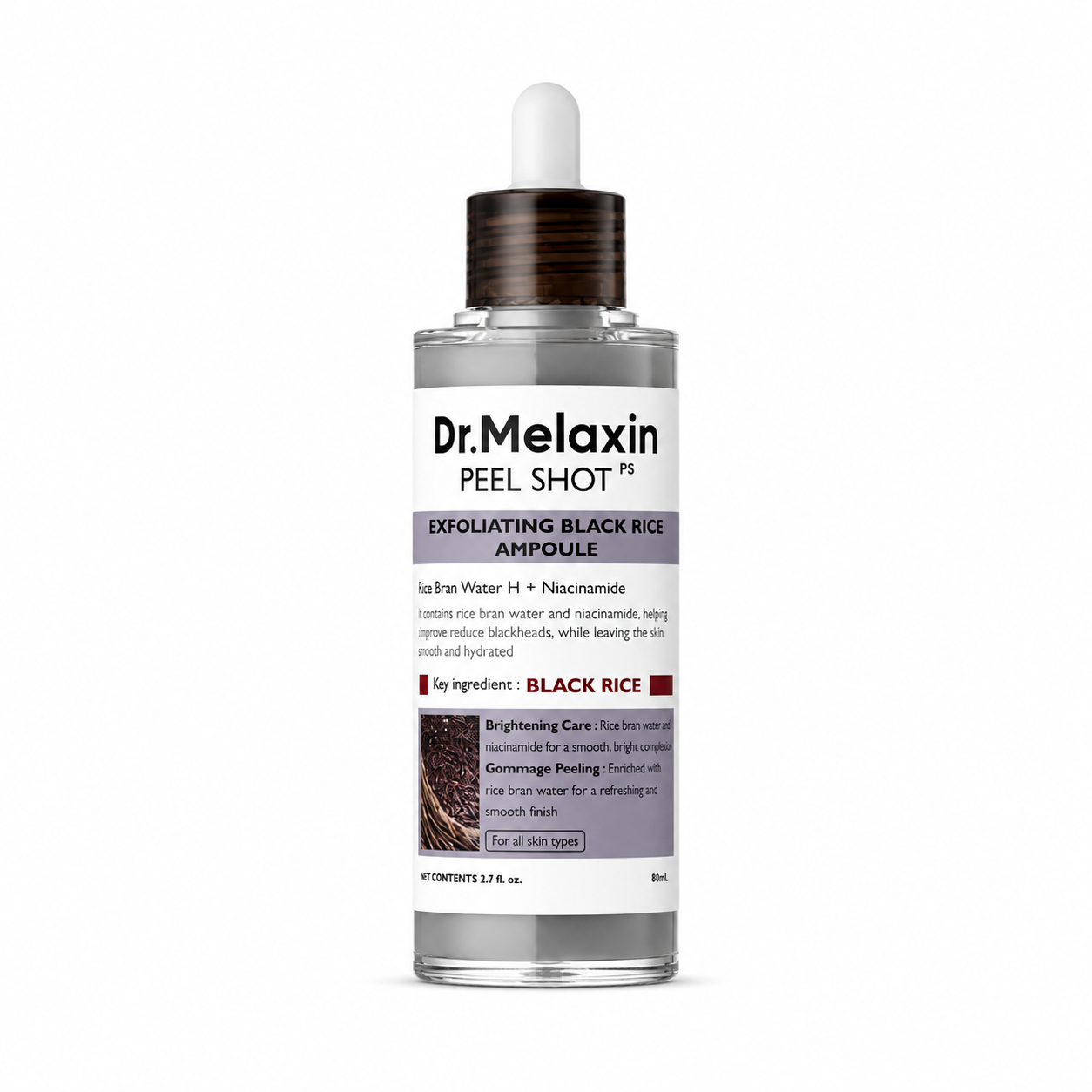 Dr. Melaxin Peel Shot Exfoliating Black Rice Ampoule 80ml