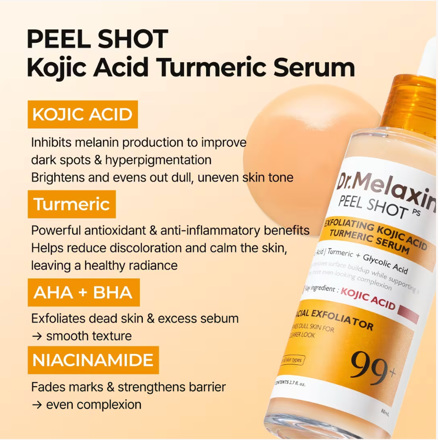 Dr. Melaxin Peel Shot Kojic Acid Turmeric Serum 80ml