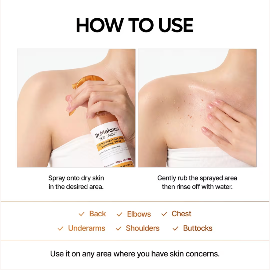 Dr. Melaxin Peel Shot Exfoliating Kojic Acid Turmeric Spray 200ml