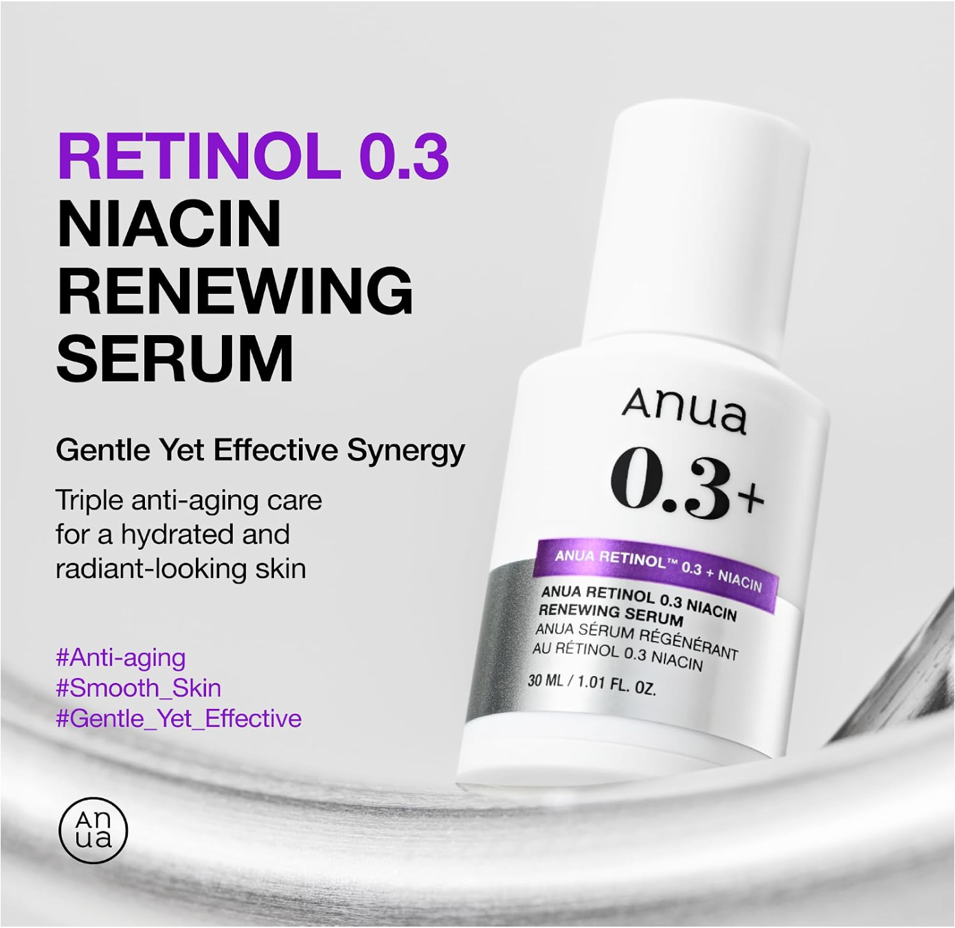 ANUA Nano Retinol 0.3% + Niacin Renewing Serum