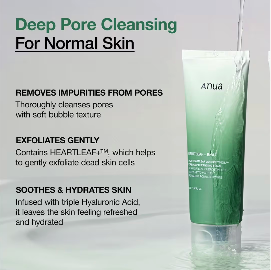 ANUA Heartleaf Quercetinol Pore Deep Cleansing Foam 150ml