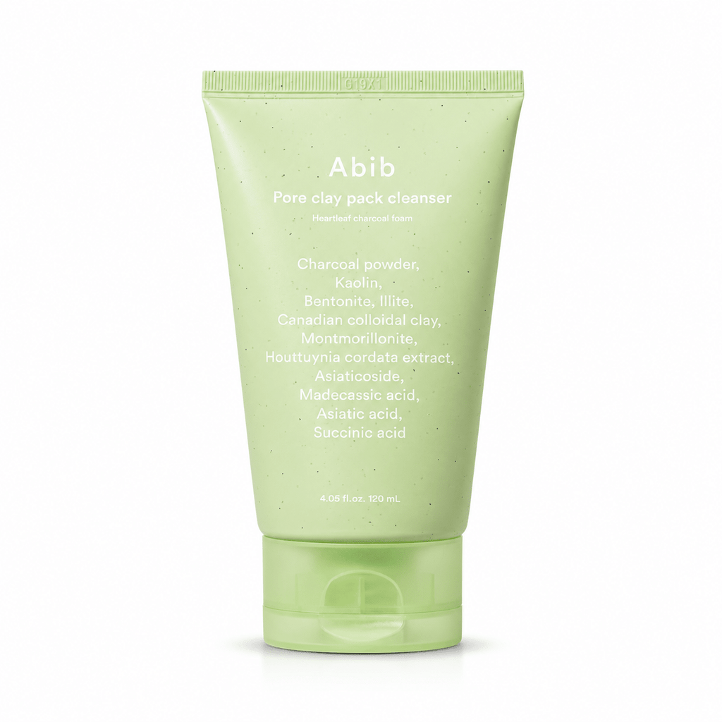 Abib Pore Clay Pack Cleanser Heartleaf Charcoal Foam 120ml - BeautyVaultz