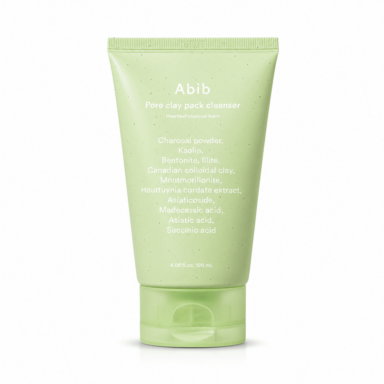 Abib Pore Clay Pack Cleanser Heartleaf Charcoal Foam 120ml - BeautyVaultz