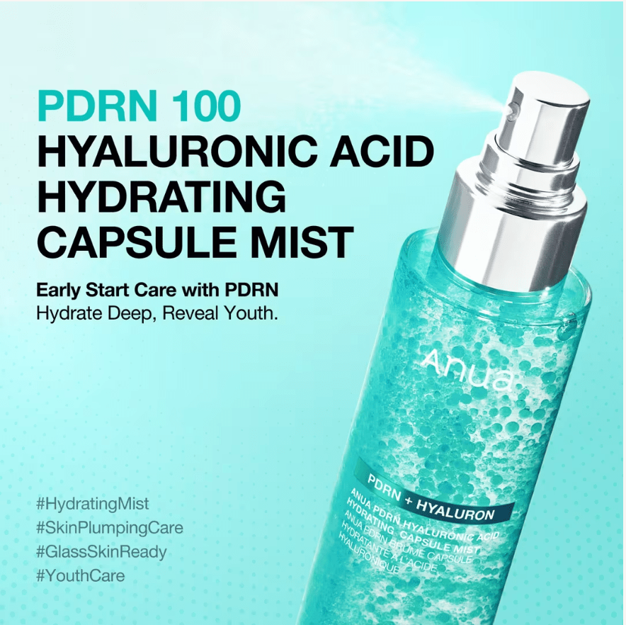 ANUA PDRN 100 Hyaluronic Acid Hydrating Capsule Mist 100ml - BeautyVaultz