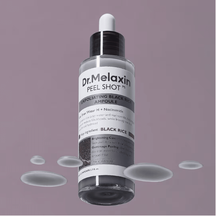 Dr. Melaxin Peel Shot Exfoliating Black Rice Ampoule 80ml - BeautyVaultz